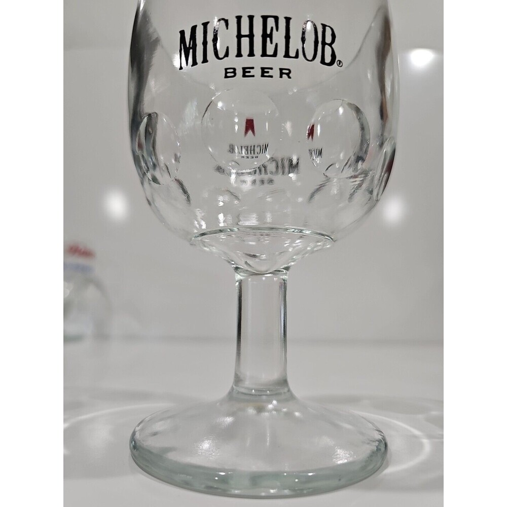 Vintage Michelob Beer Thumbprint Heavy Glass Goblet - Collectible - Picture 4 of 5